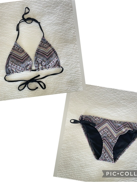 Mossimo Supply Co. Other - Mossimo Supply Co. Pink Black Multicolor Chevron Triangle Bikini